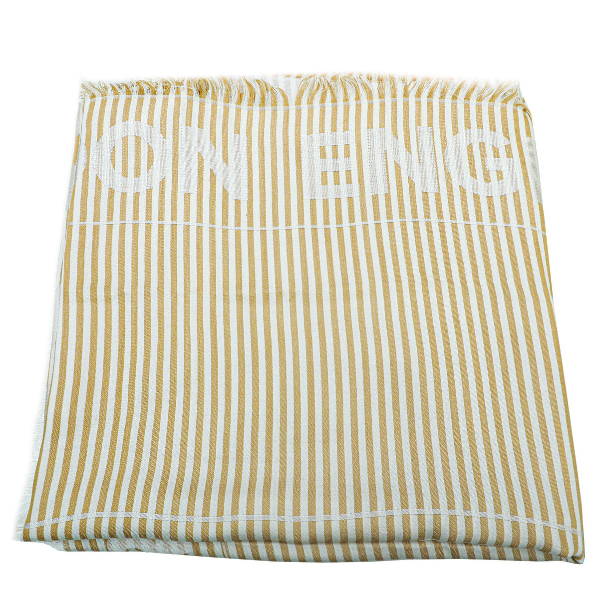 Burberry - Burberry Archive Beige Logo Print Stripe Scarf | The Closet