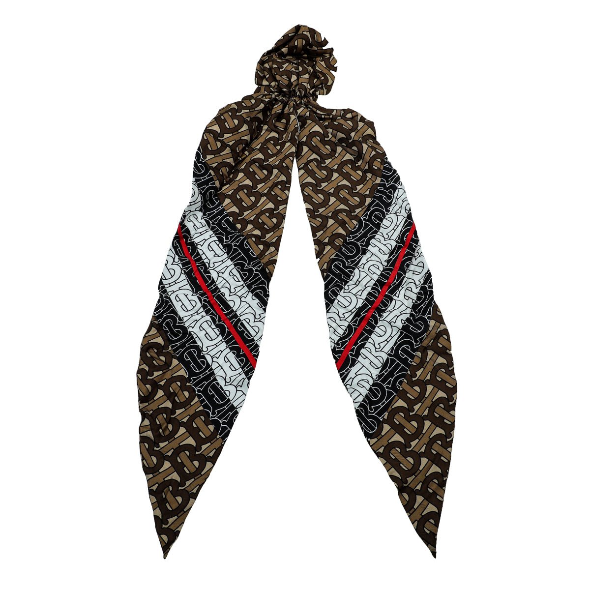 Burberry Archive Beige TB Monogram Hair Twill Silk Scarf