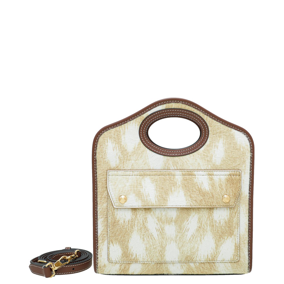 Burberry Beige Calf Hair Mini Pocket Bag-Burberry-THE CLOSET