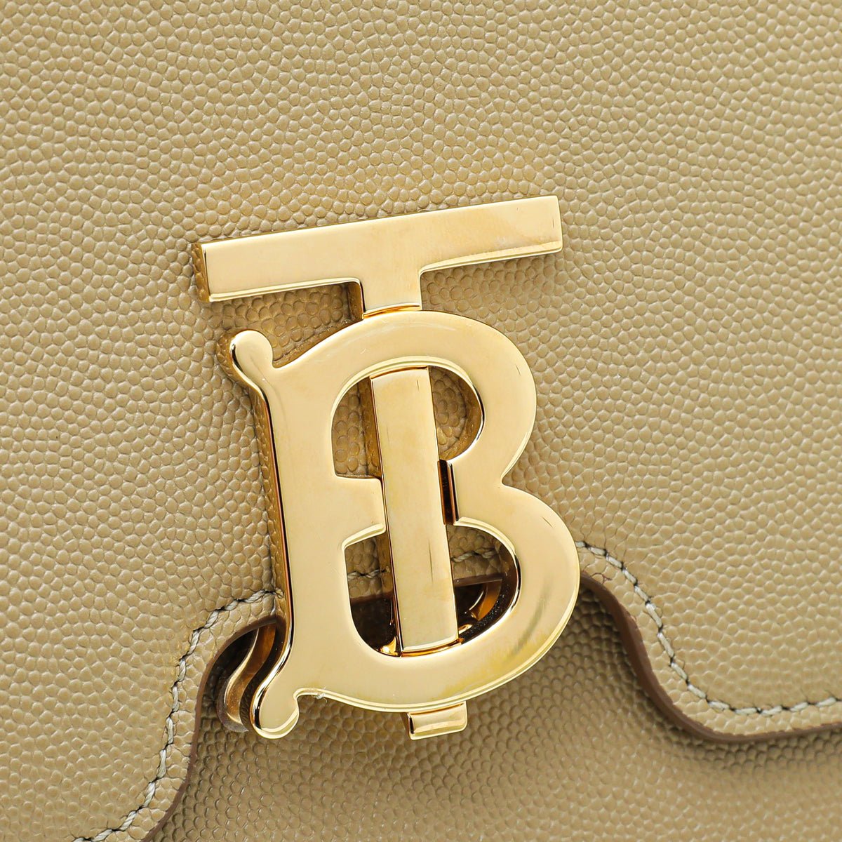Burberry - Burberry Beige TB Logo Medium Flap Bag | The Closet