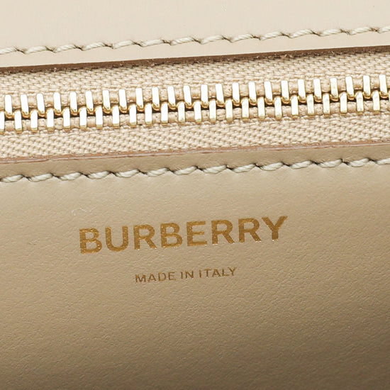 Burberry Beige TB Logo Medium Flap Bag – The Closet