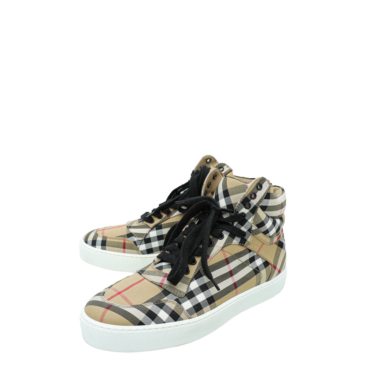 Burberry Beige Vintage Check High Top Sneaker 39-Burberry-THE CLOSET