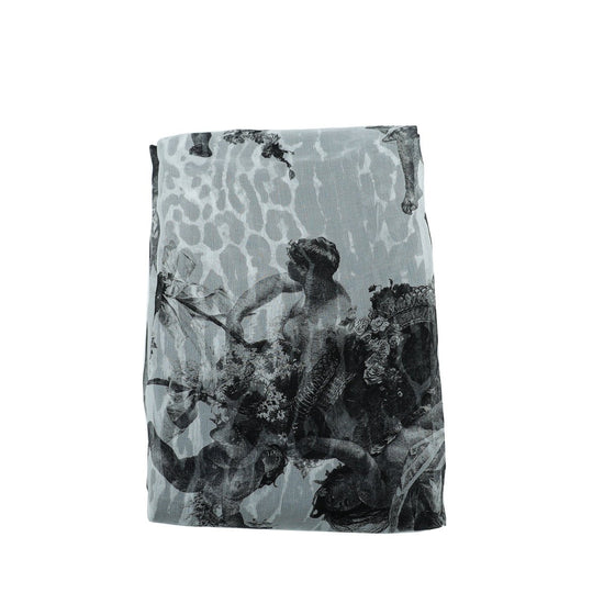 Burberry - Burberry Bicolor Angel Leopard Print Silk Scarf | The Closet