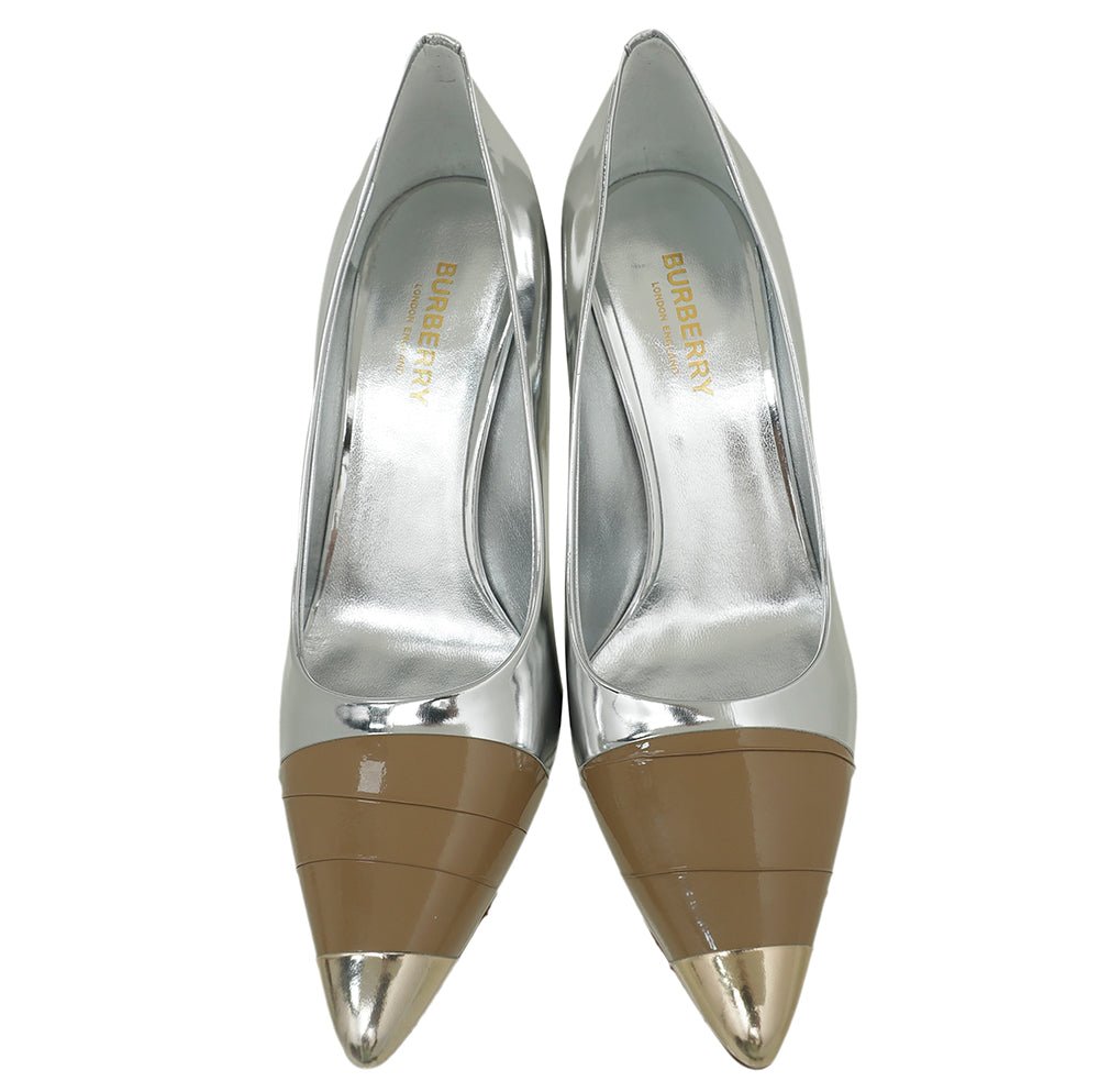 Burberry Bicolor Annalise Mirror Pumps 37-Burberry-THE CLOSET