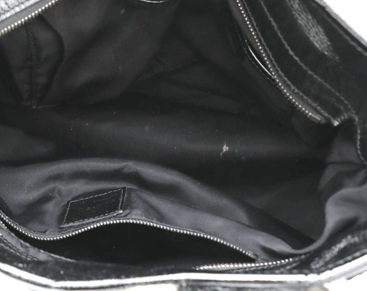 Burberry Bicolor Beat Check Nylon Lowry Tote Medium Bag-Burberry-THE CLOSET