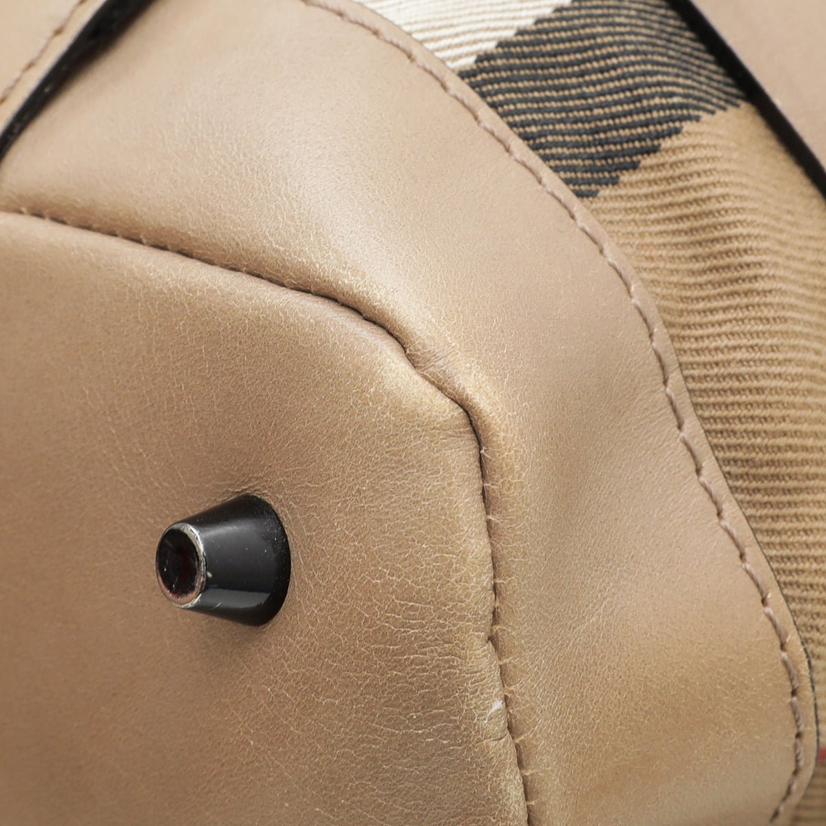 Burberry Bicolor Bridle House Check Satchel Tote Bag-Burberry-THE CLOSET