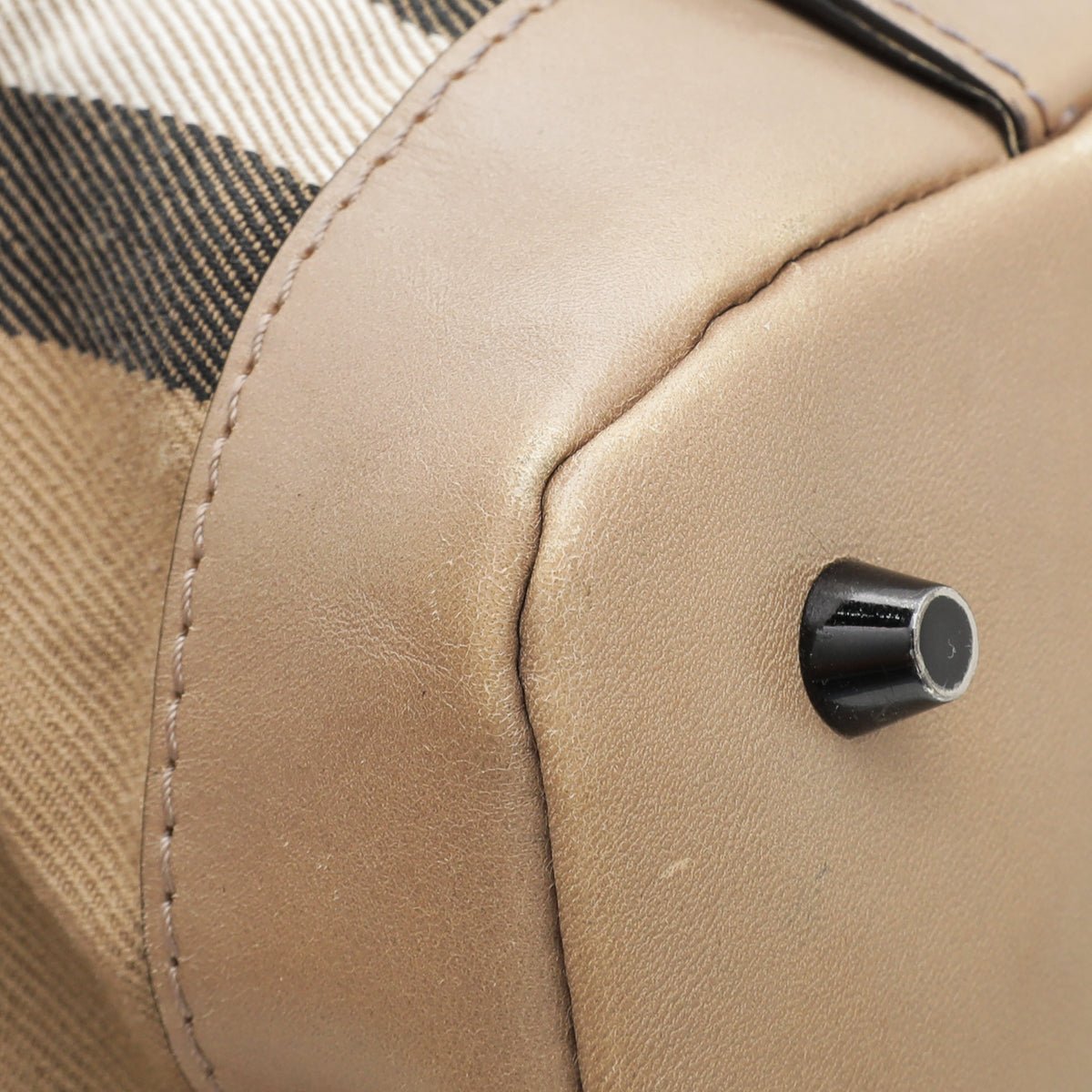 Burberry Bicolor Bridle House Check Satchel Tote Bag-Burberry-THE CLOSET