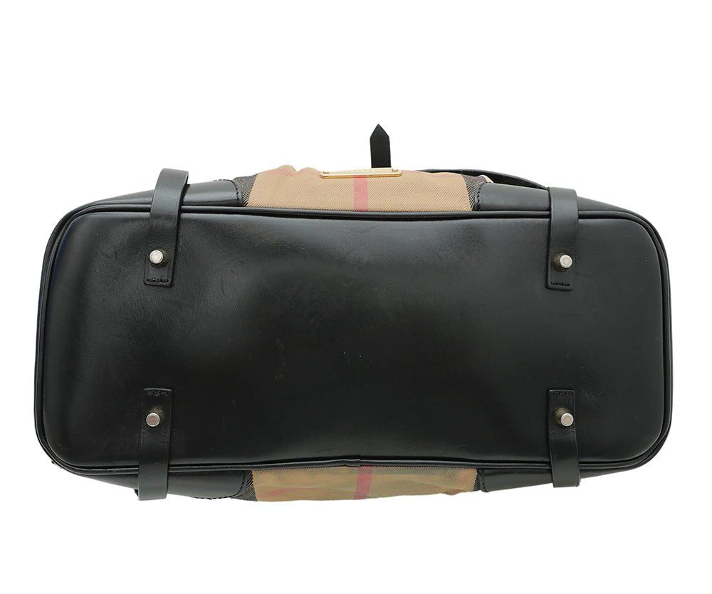 Burberry Bicolor Bridle Whipstitch Large Tote Bag-Burberry-THE CLOSET