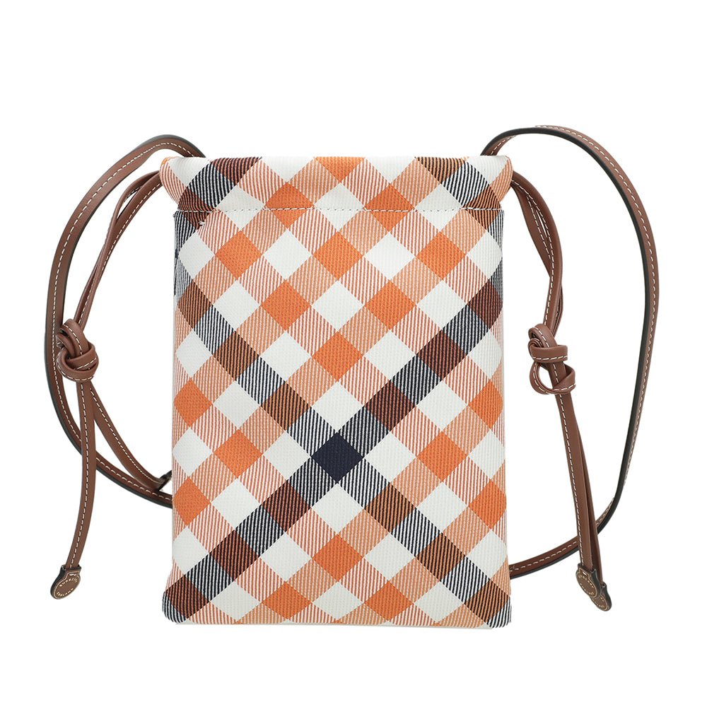 Burberry Bicolor Bright Check Drawstring Pouch-Burberry-THE CLOSET