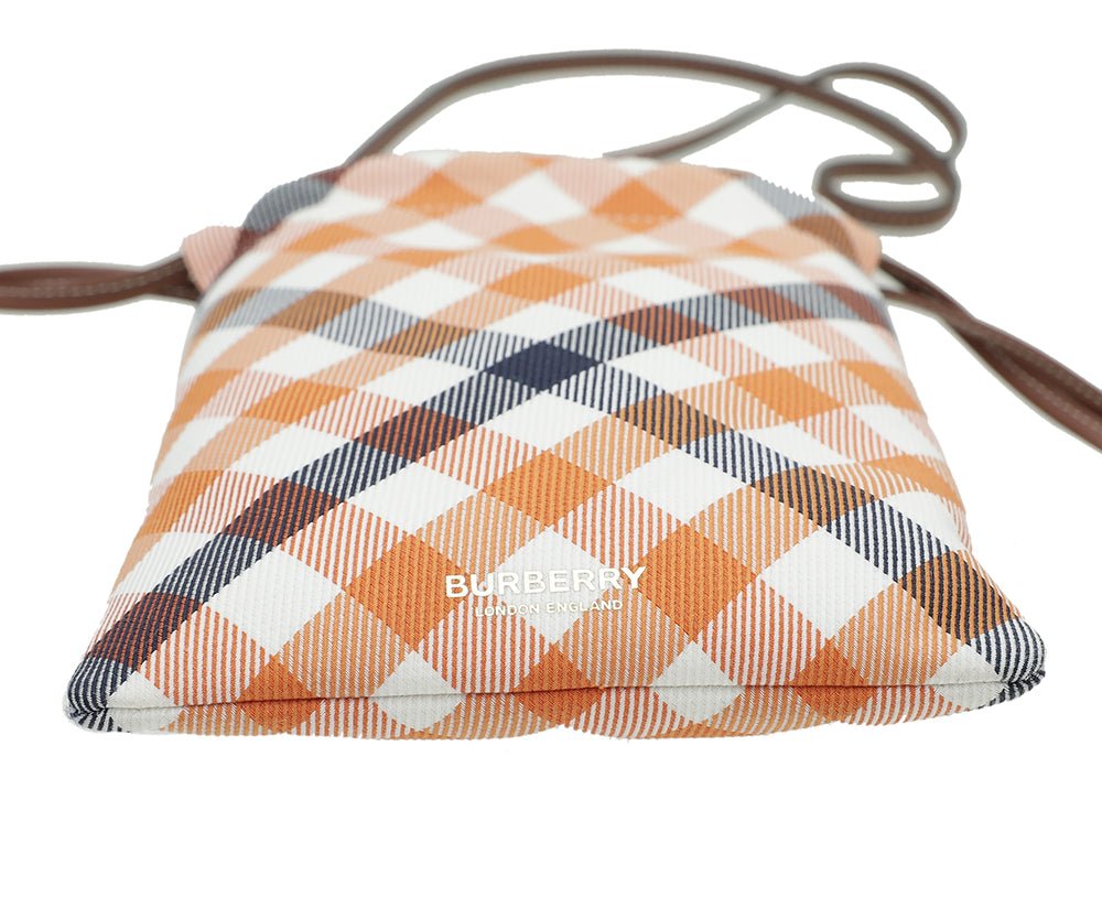 Burberry Bicolor Bright Check Drawstring Pouch-Burberry-THE CLOSET