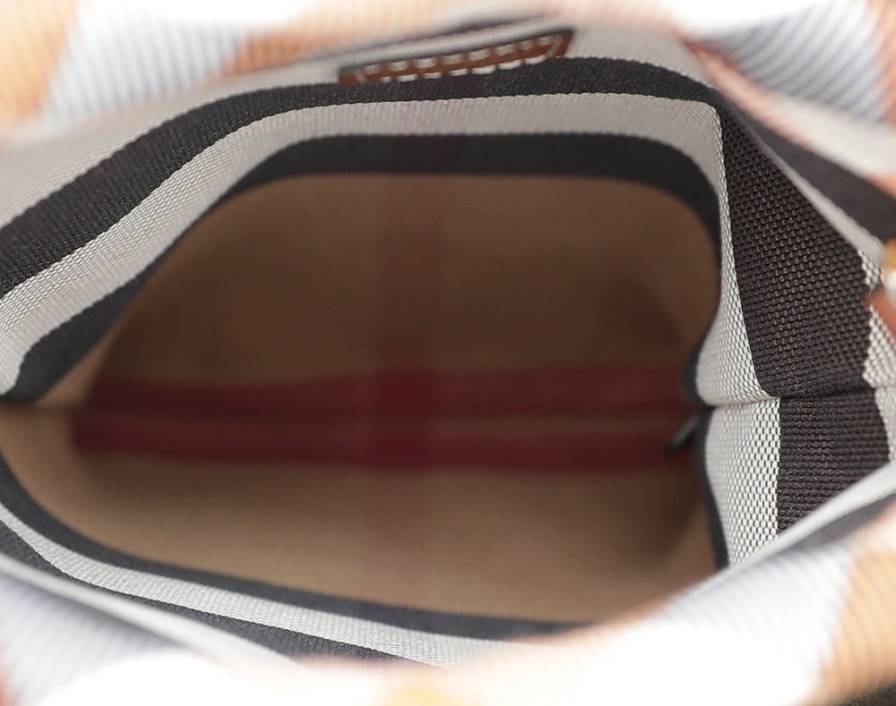 Burberry Bicolor Bright Check Drawstring Pouch-Burberry-THE CLOSET