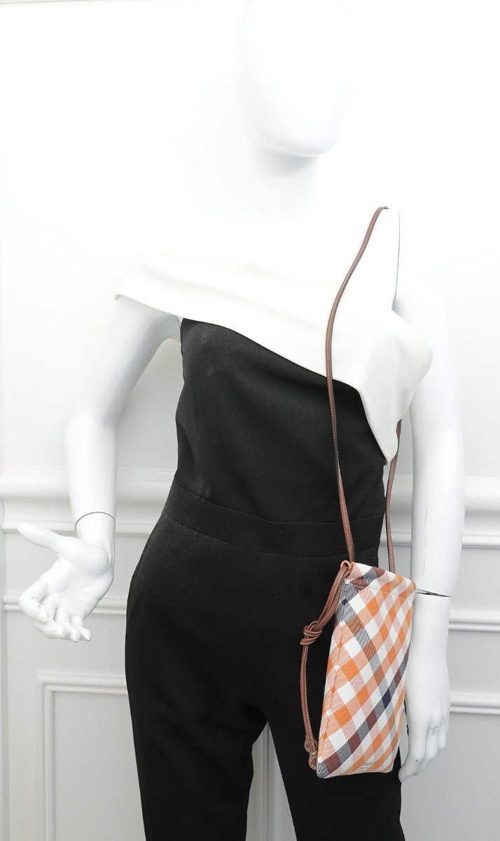 Burberry Bicolor Bright Check Drawstring Pouch-Burberry-THE CLOSET