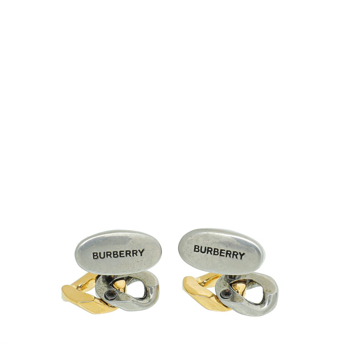 Burberry Bicolor Chain Link Cuff Links-Burberry-THE CLOSET