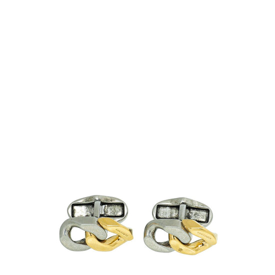 Burberry - Burberry Bicolor Chain Link Cuff Links | The Closet