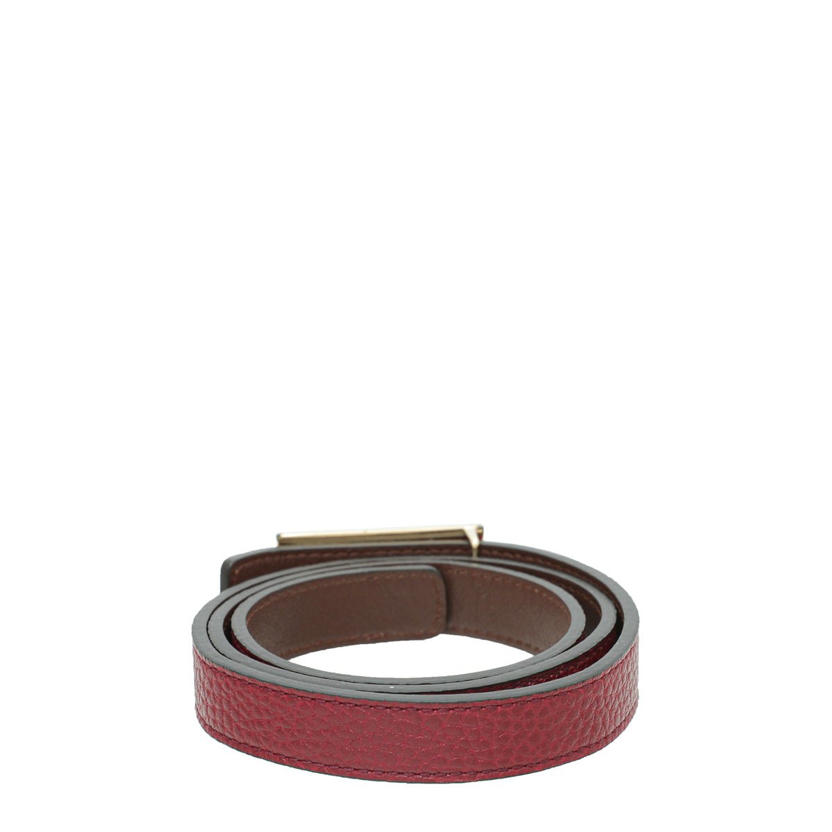Burberry - Burberry Bicolor Check Embossed Reversible Buckle 20mm Belt 32 | The Closet
