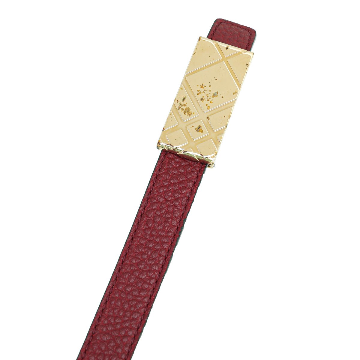 Burberry Bicolor Check Embossed Reversible Buckle 20mm Belt 32-Burberry-THE CLOSET