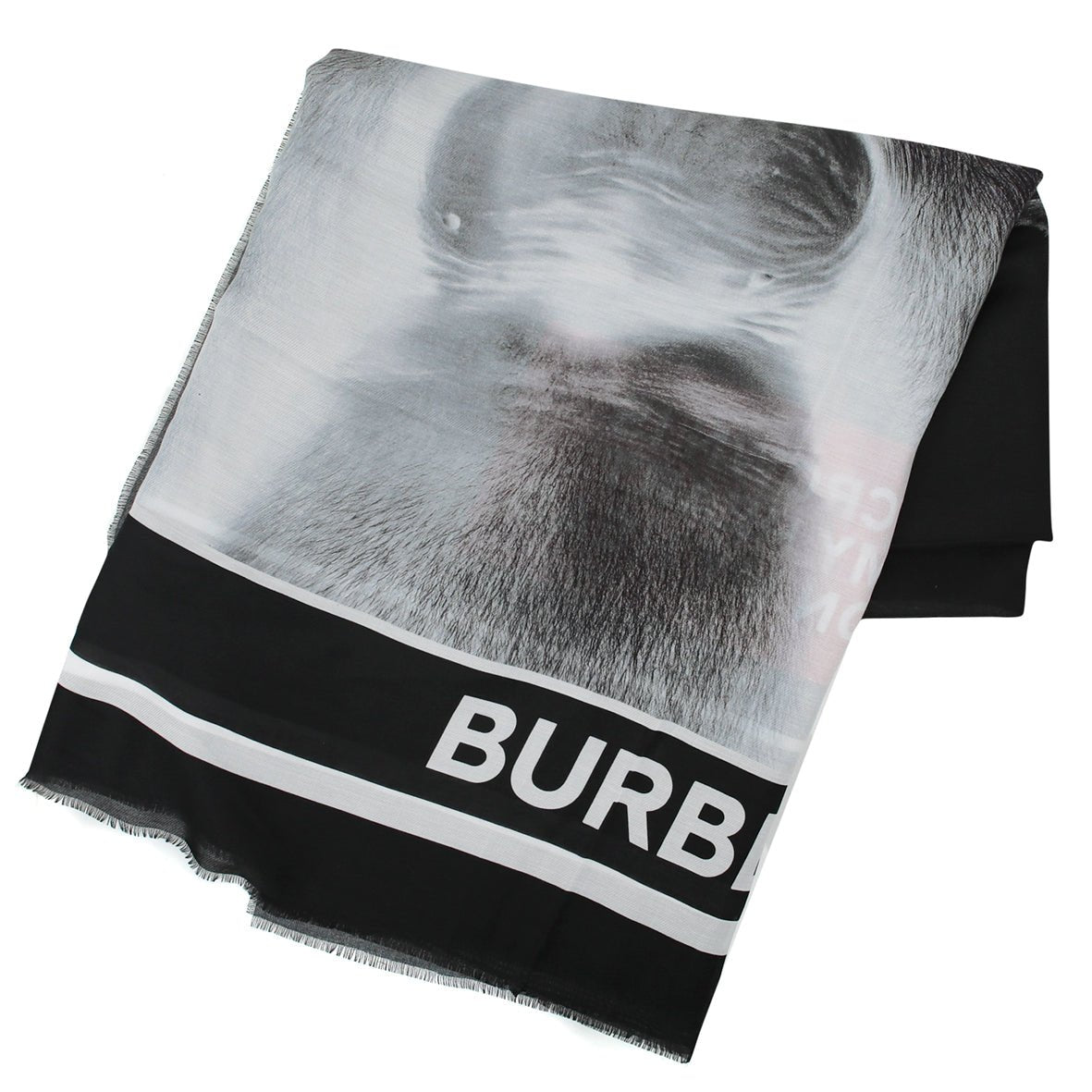 Burberry Bicolor Crown Is In My Heart Gorilla Square Scarf-Burberry-THE CLOSET