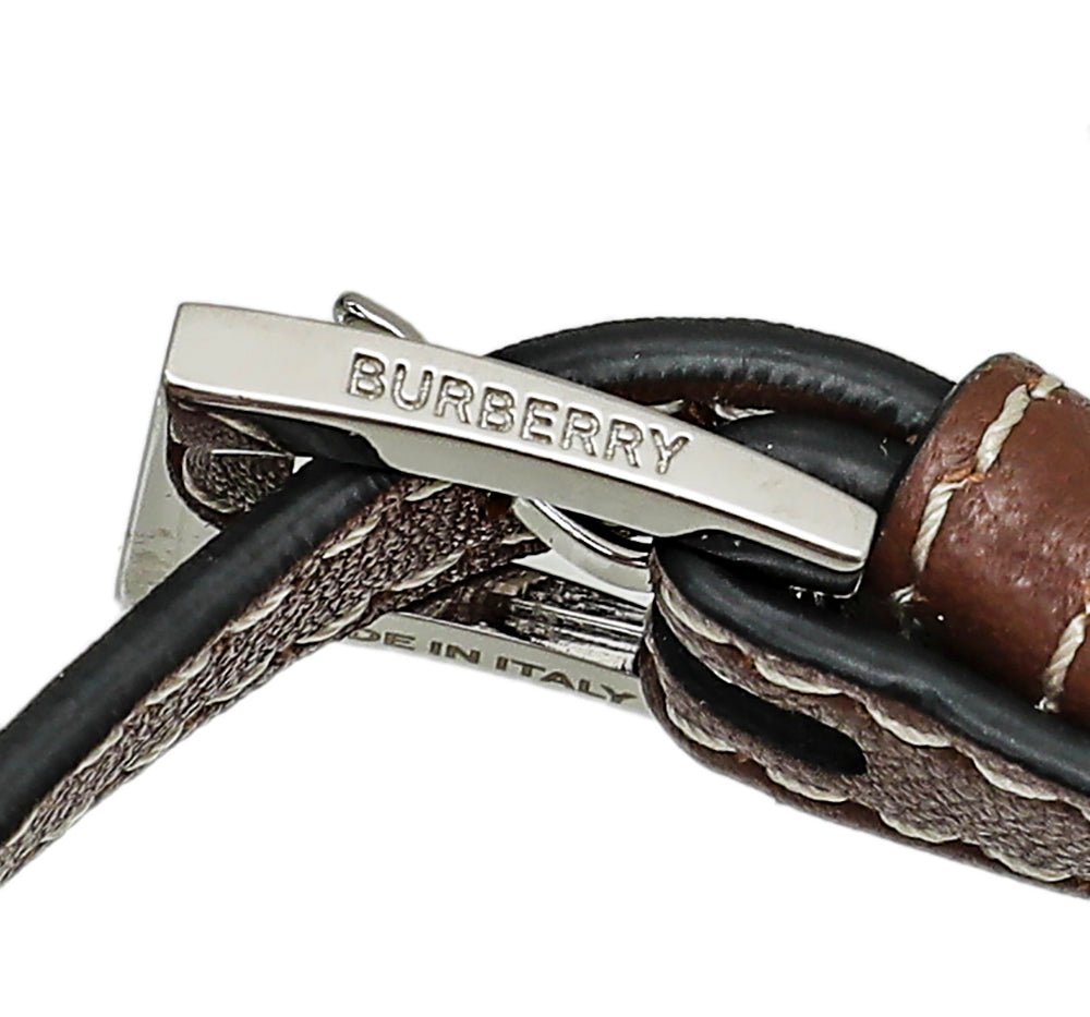 Burberry Bicolor Crystal & Leather Statement Collar Necklace-Burberry-THE CLOSET