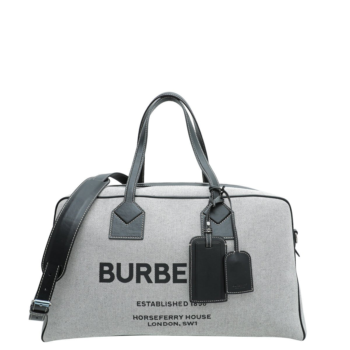 Burberry Bicolor Cube Holdall Duffle Bag-Burberry-THE CLOSET