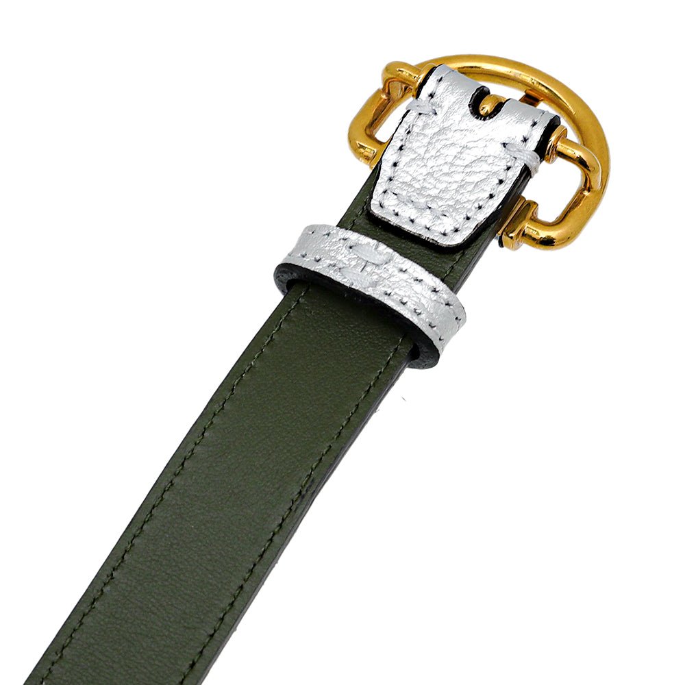 Burberry Bicolor D Ring Buckle Slim Belt 36-Burberry-THE CLOSET