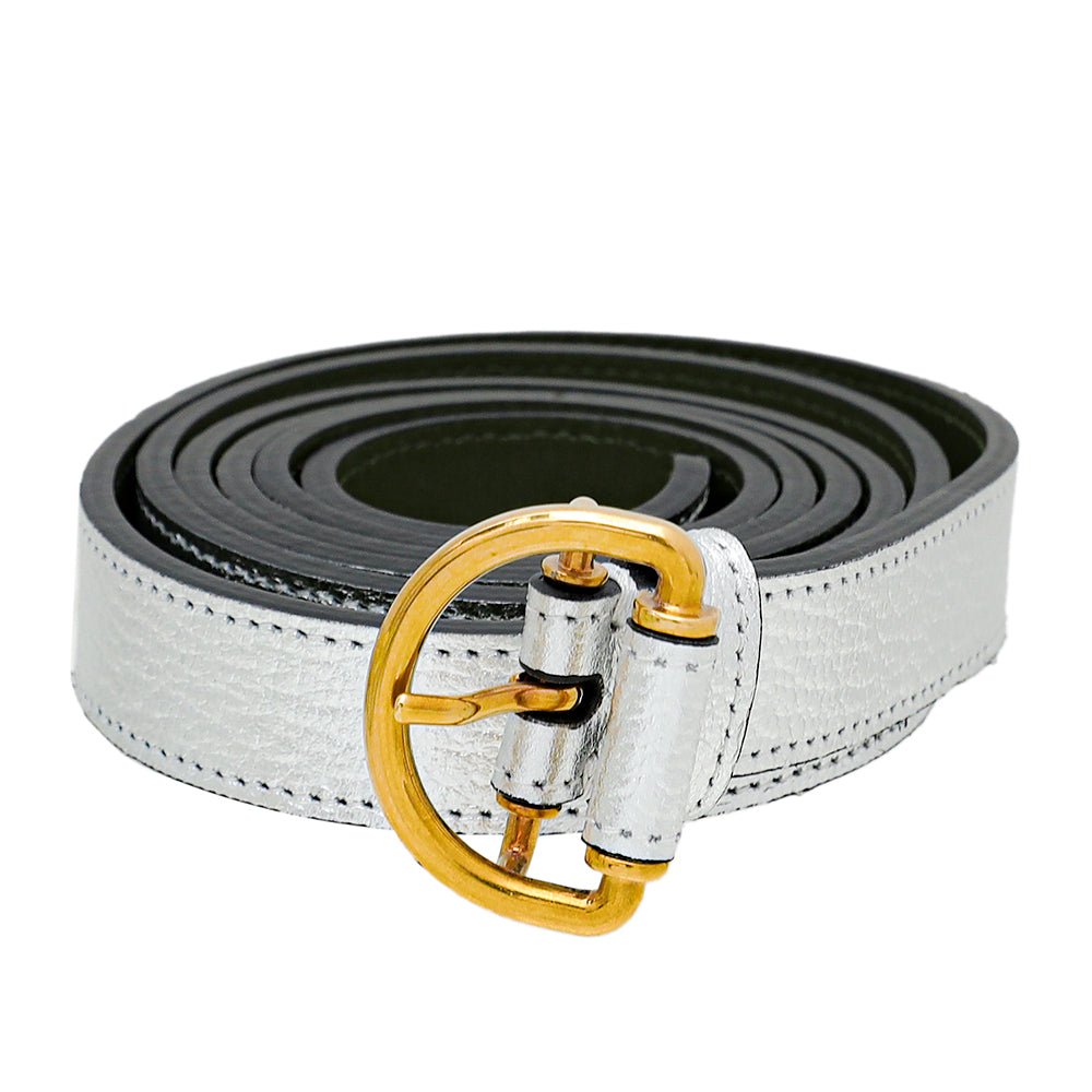 thecloset.uae - Burberry Bicolor D Ring Buckle Slim Belt 36 | The Closet