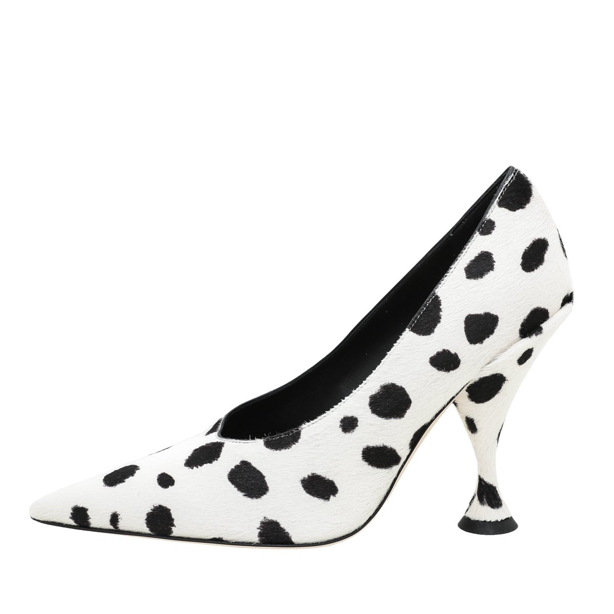 Burberry Bicolor Dalmatian Print Calf Hair Ava Pump 38.5-Burberry-THE CLOSET