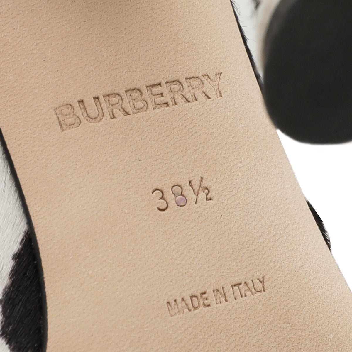 Burberry Bicolor Dalmatian Print Calf Hair Ava Pump 38.5-Burberry-THE CLOSET