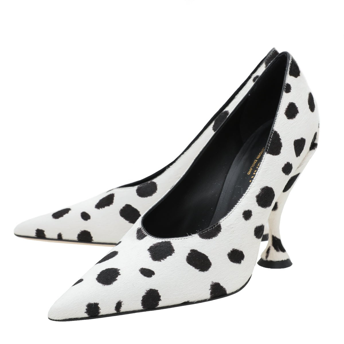 Burberry Bicolor Dalmatian Print Calf Hair Ava Pump 38.5-Burberry-THE CLOSET