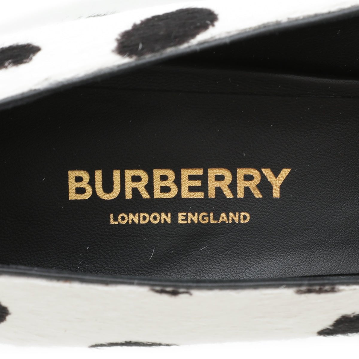 Burberry Bicolor Dalmatian Print Calf Hair Ava Pump 38.5-Burberry-THE CLOSET