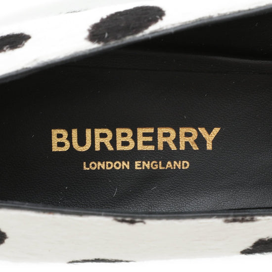 Burberry - Burberry Bicolor Dalmatian Print Calf Hair Ava Pump 38.5 | The Closet