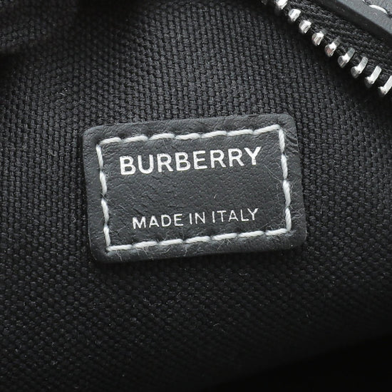 Burberry - Burberry Bicolor Denim Graphic Logo Louise Round Bag | The Closet