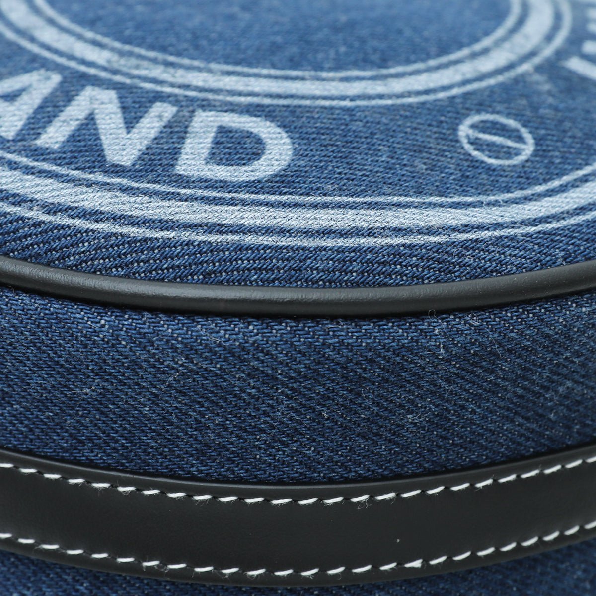 Burberry Bicolor Denim Graphic Logo Louise Round Bag-Burberry-THE CLOSET
