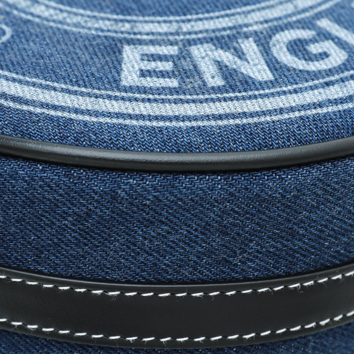 Burberry Bicolor Denim Graphic Logo Louise Round Bag-Burberry-THE CLOSET