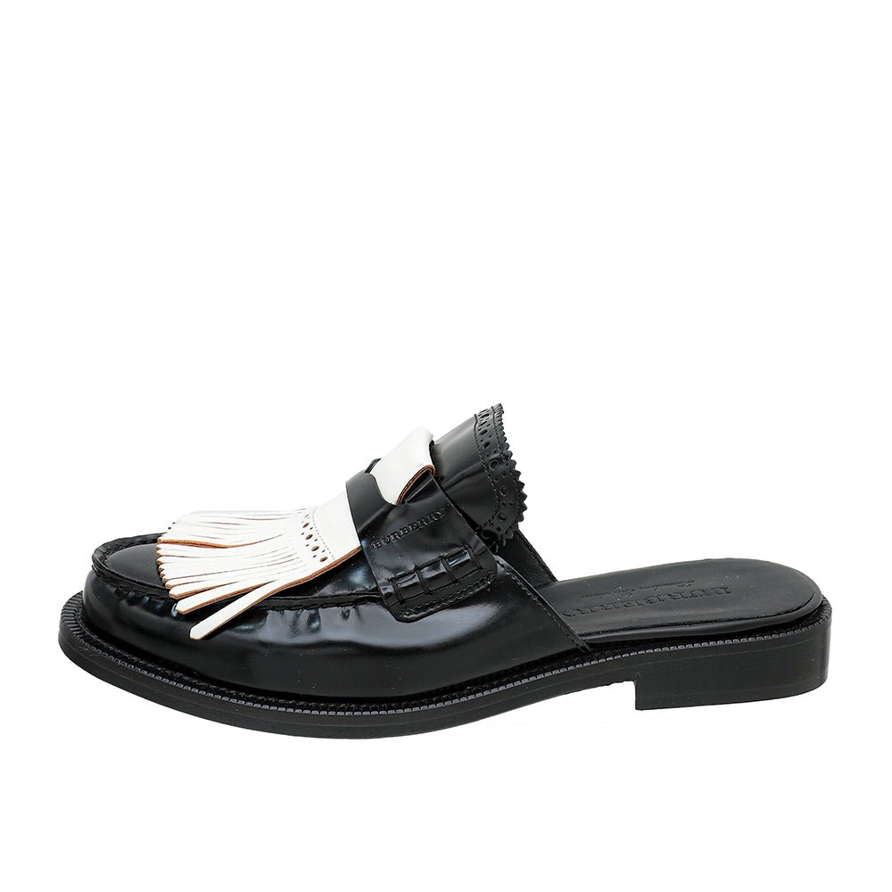 Burberry Bicolor Eng Icons Fringes Beckshill Slide 39.5-Burberry-THE CLOSET
