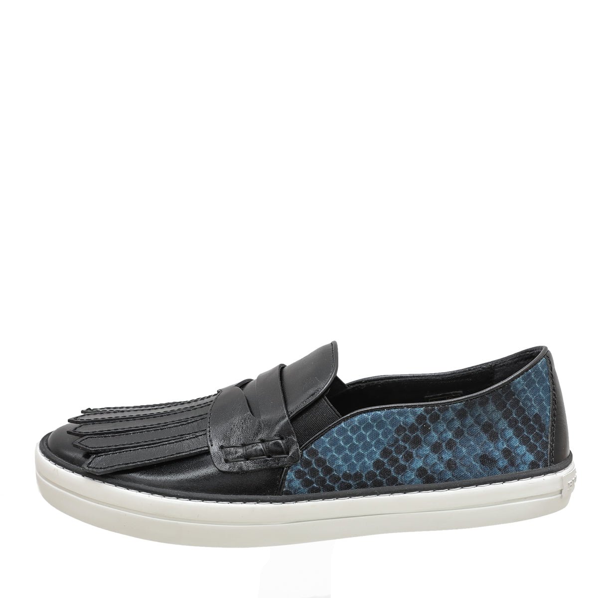 Burberry Bicolor Fringe Penny Slip on Sneakers 39-Burberry-THE CLOSET