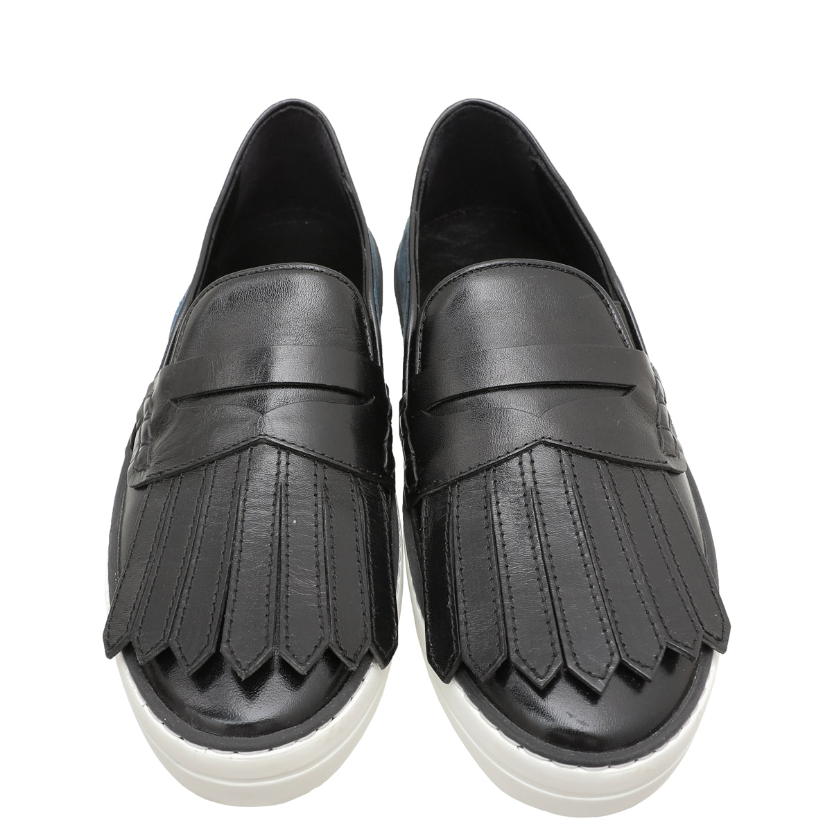 Burberry Bicolor Fringe Penny Slip on Sneakers 39-Burberry-THE CLOSET