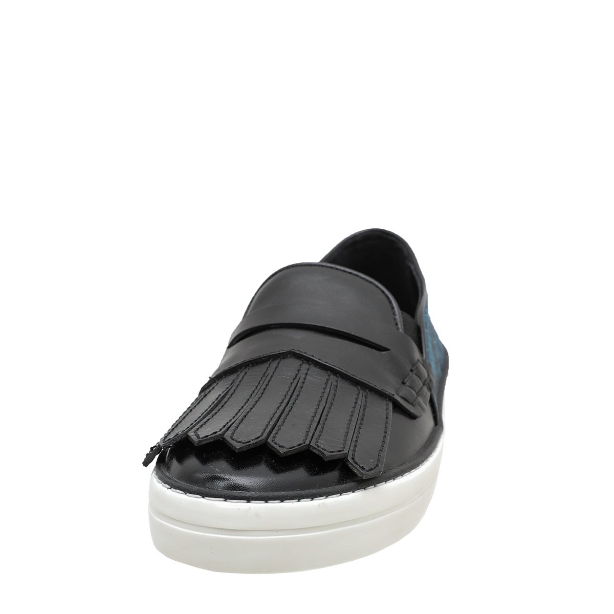 Burberry Bicolor Fringe Penny Slip on Sneakers 39-Burberry-THE CLOSET