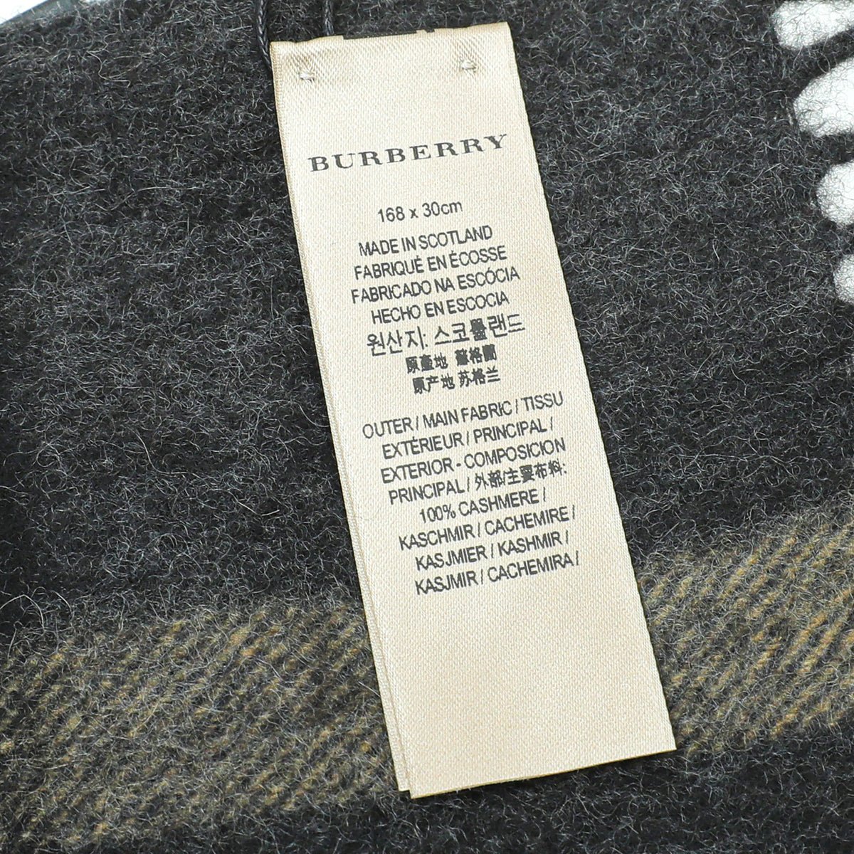 Burberry Bicolor Giant Check Cashmere Scarf-Burberry-THE CLOSET