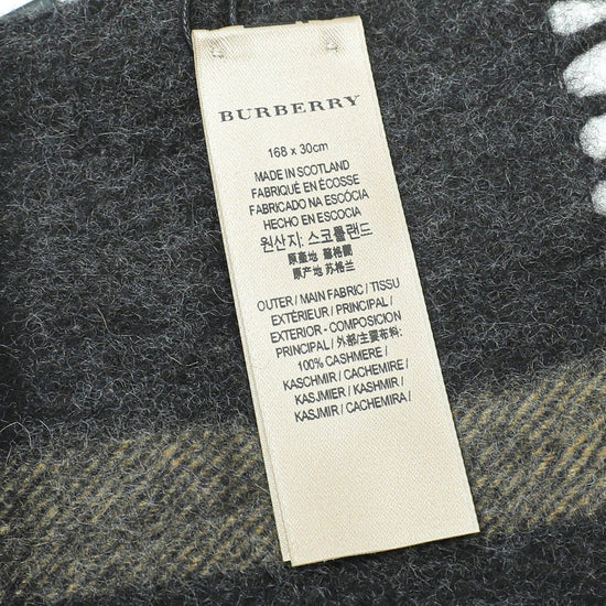Burberry - Burberry Bicolor Giant Check Cashmere Scarf | The Closet