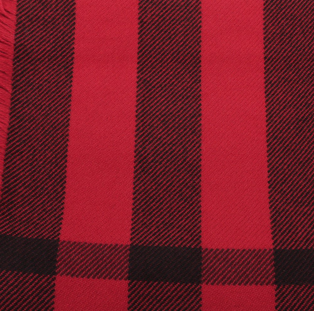 Burberry Bicolor Half Mega Check Wool Fringe Scarf-Burberry-THE CLOSET