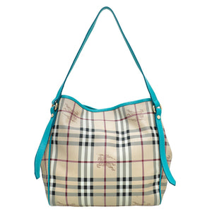 Burberry Bicolor Haymarket Canterbury حقيبة متوسطة