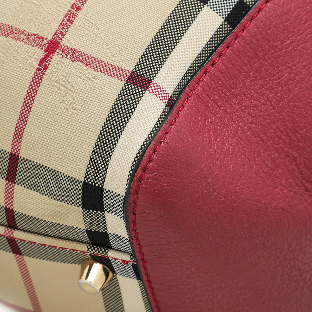 Burberry Bicolor Haymarket Canterbury Tote Medium Bag-Burberry-THE CLOSET