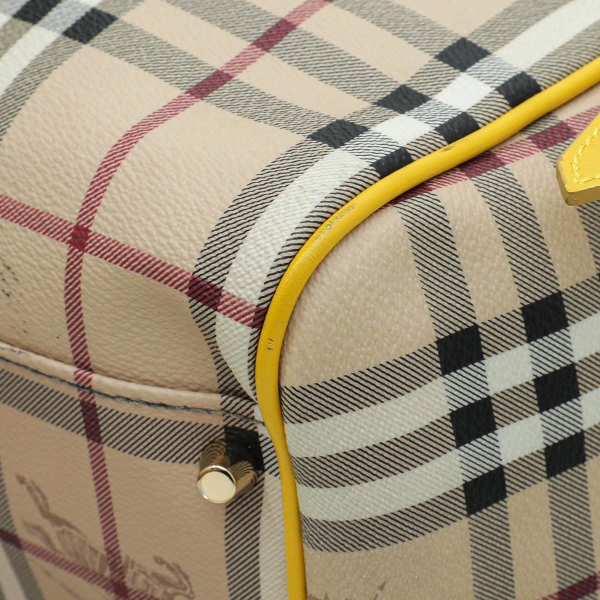 Burberry Bicolor Haymarket Canterbury Tote Medium Bag-Burberry-THE CLOSET