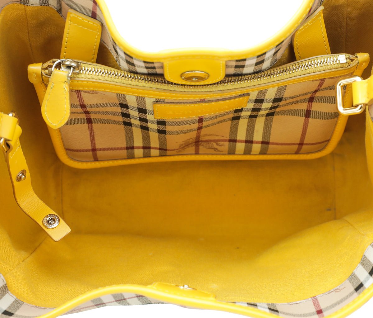 Burberry Bicolor Haymarket Canterbury Tote Medium Bag-Burberry-THE CLOSET