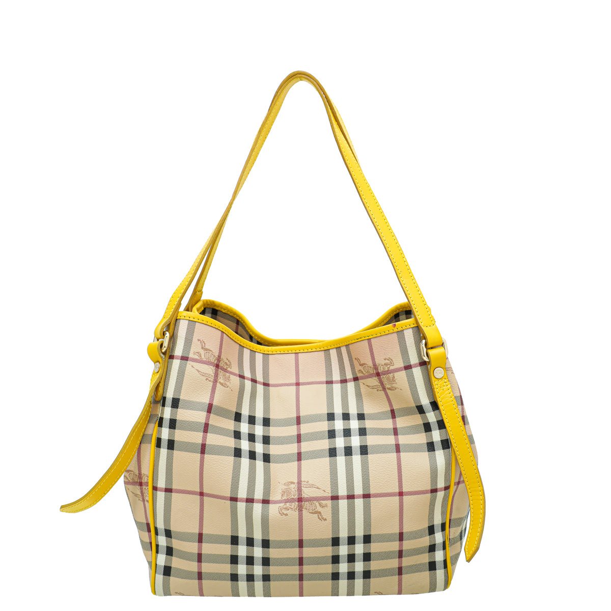 Burberry Bicolor Haymarket Canterbury Tote Medium Bag-Burberry-THE CLOSET