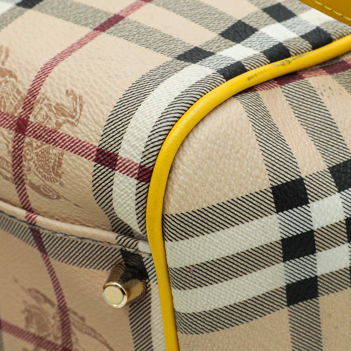 Burberry Bicolor Haymarket Canterbury Tote Medium Bag-Burberry-THE CLOSET