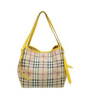 Burberry Bicolor Haymarket Canterbury حقيبة متوسطة