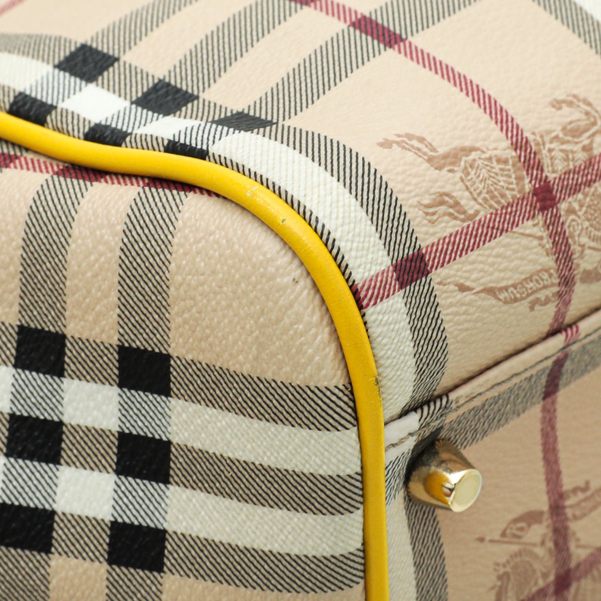 Burberry Bicolor Haymarket Canterbury Tote Medium Bag-Burberry-THE CLOSET