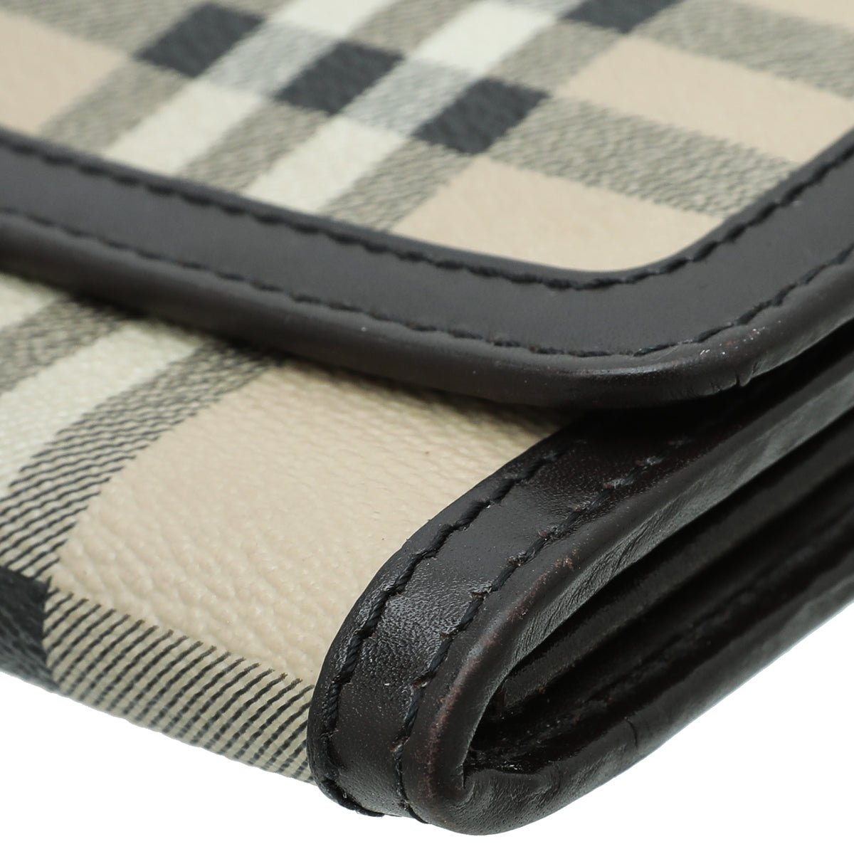 Burberry Bicolor Haymarket Flap Wallet-Burberry-THE CLOSET