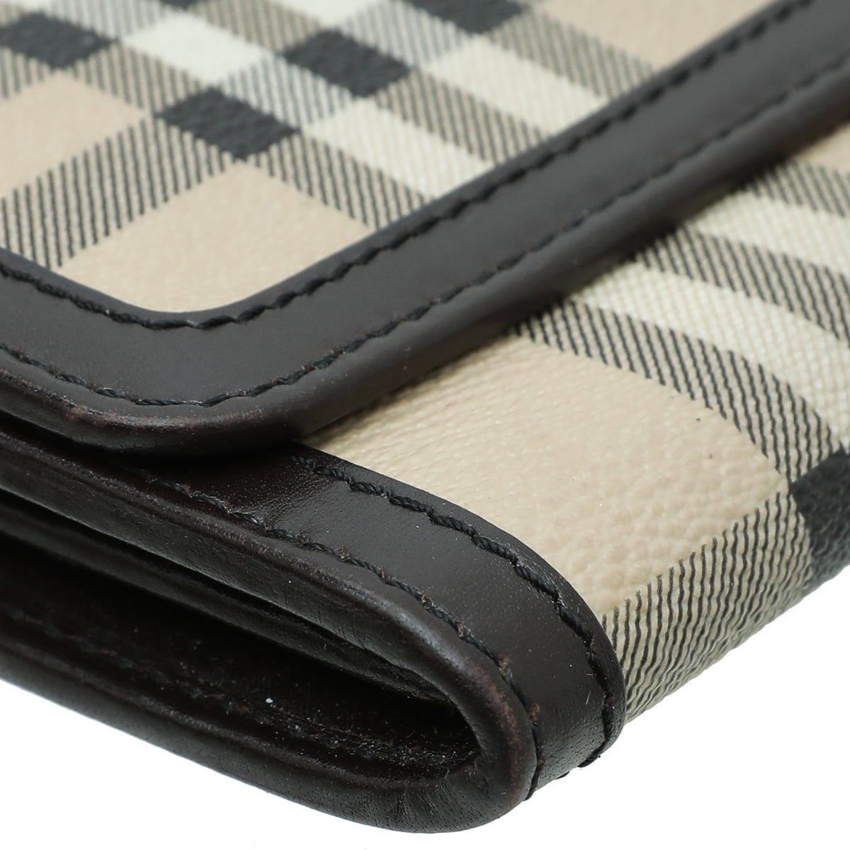 Burberry Bicolor Haymarket Flap Wallet-Burberry-THE CLOSET